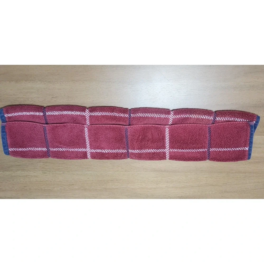 Chaps Ralph Lauren Hand Towel Burgundy Navy Vintage Trending